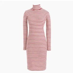 XXS J Crew excellent condition Red Cream Stripe MIDI Dress